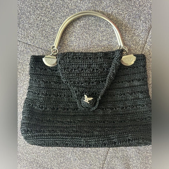 Vintage Handbags - Rare Black Woven Vintage Purse from Italy - 1950’s/60’s